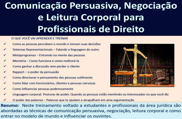 Imagem curso comunicação persuasiva para advogados
